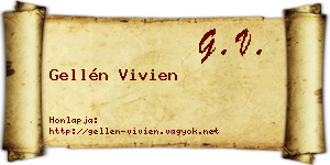 Gellén Vivien névjegykártya